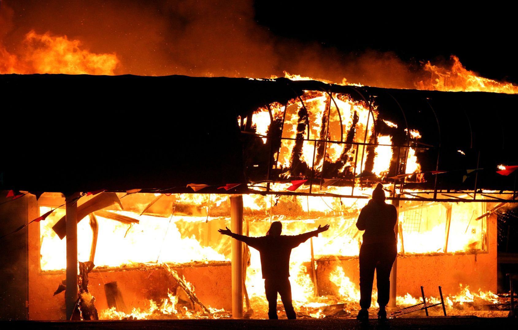 Businesses burn on West Florissant
